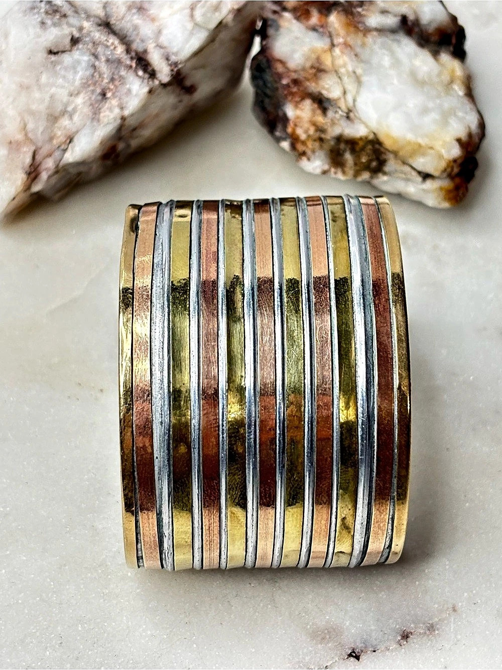 Vintage Mixed Metal Cuff Bracelet